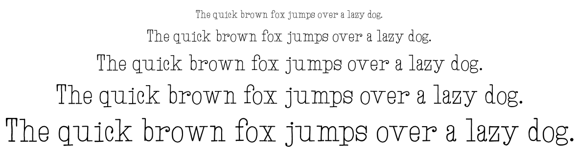 Hand typewriter font
